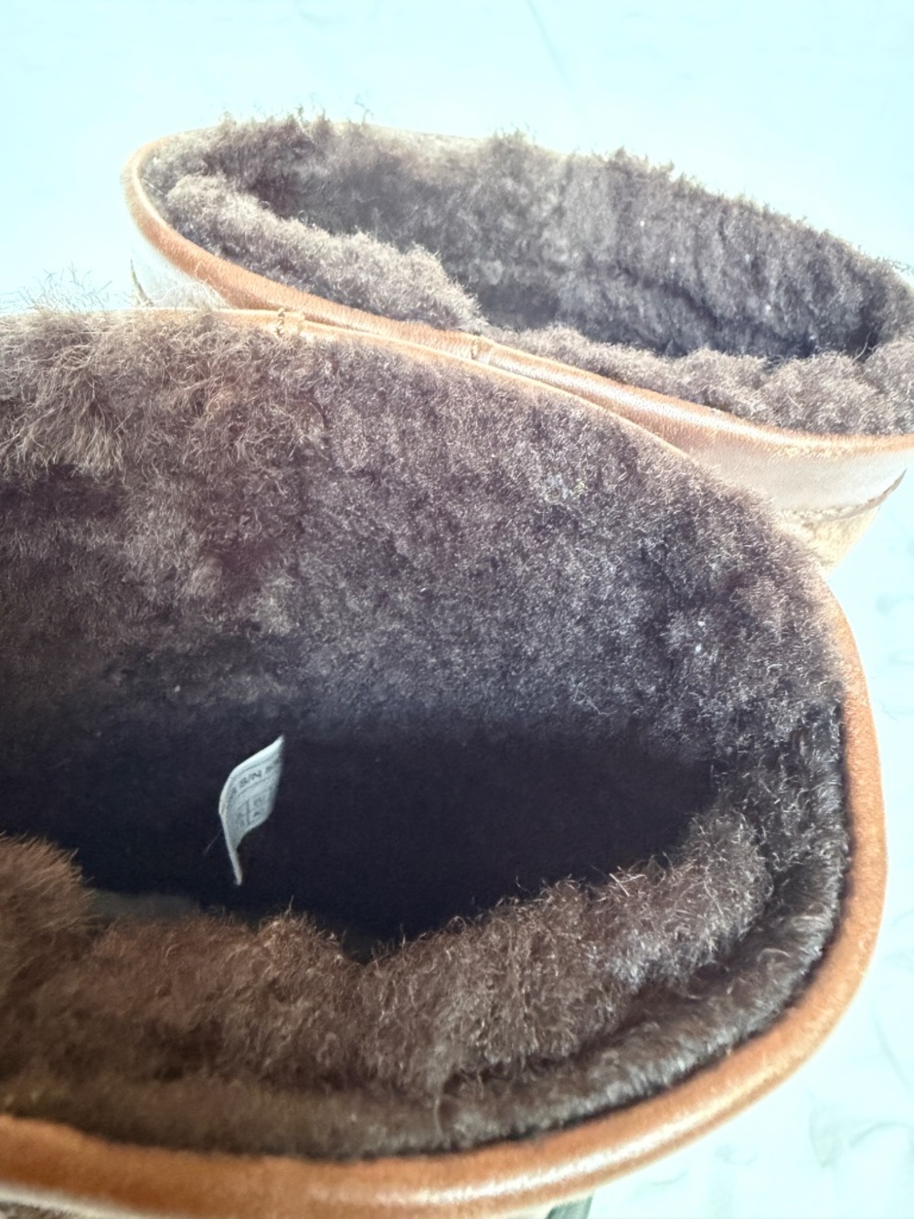 Women’s Ugg Mid-Calf Winter Boots Brown Leather Sz 9 - Picture 9 of 10